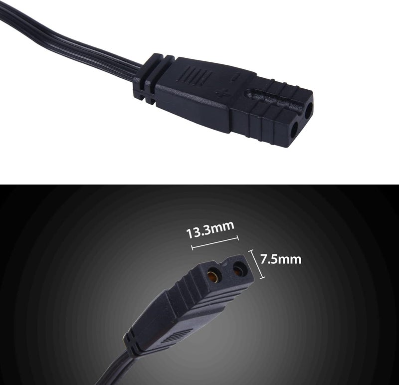 CSBY 2m 12V DC Replacement Car Cooler Cool Box Mini Fridge 2 Pin Lead Cable Plug Wire - Image 3